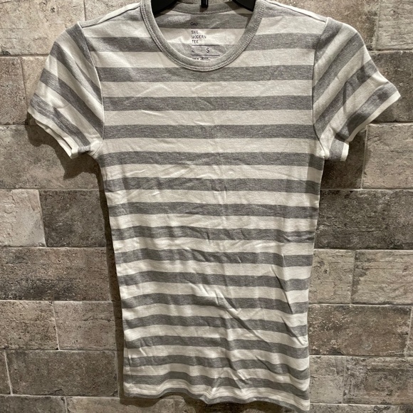 ❤️ GAP THE MODERN GREY STRIPED SHORT SLEEVE TEE SIZE SMALL - Picture 4 of 4